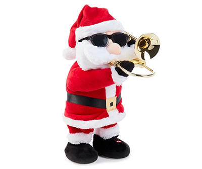 12" Jazz Santa & Trombone Animated Plush