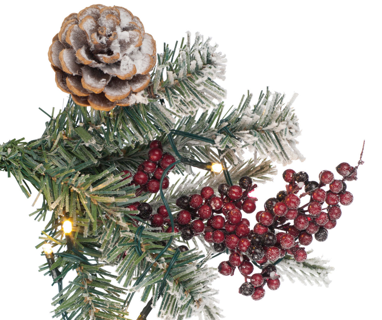 Winter Wonder Lane 3' Frosty BatteryOperated Mini LED Flocked Urn Tree