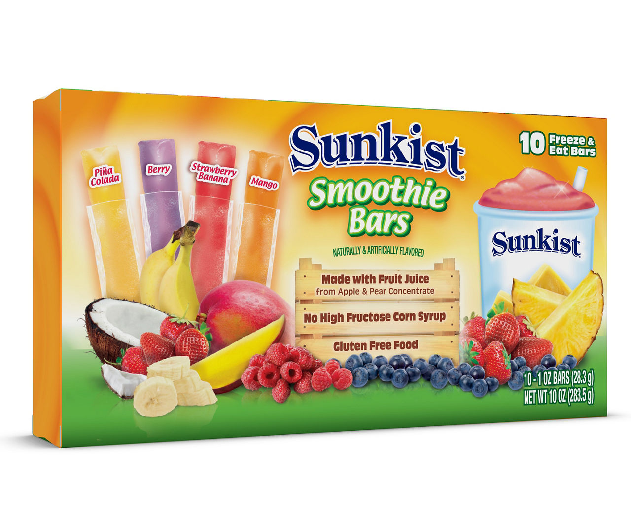 Sunkist Smoothie Freeze Pops, 10Count Big Lots