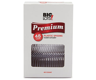 Premium Plastic Spoons, 48-Count