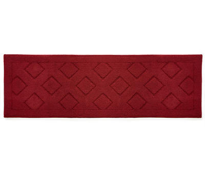 Solid Red Diamond Accent Runner, (1'8