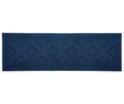 Living Colors Solid Navy Diamond Accent Rugs
