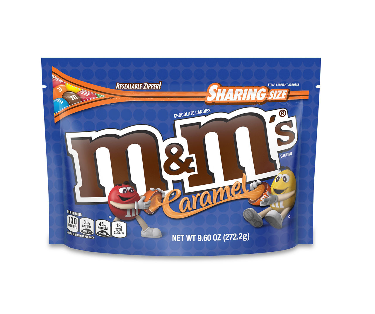 M&M's M&M's, Caramel Chocolate Candy, Sharing Size, 9.6 Oz