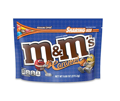 M&M's, Caramel Chocolate Candy, Sharing Size, 9.6 Oz