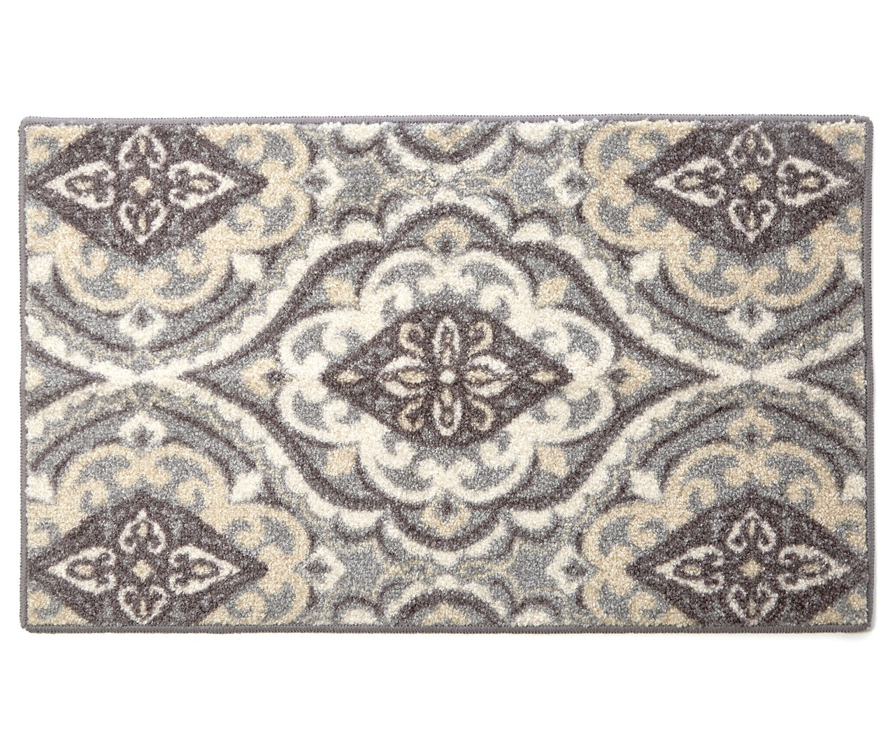 Timeless Medallions Gray & Cream Accent Rug, (1'8" x 2'10")