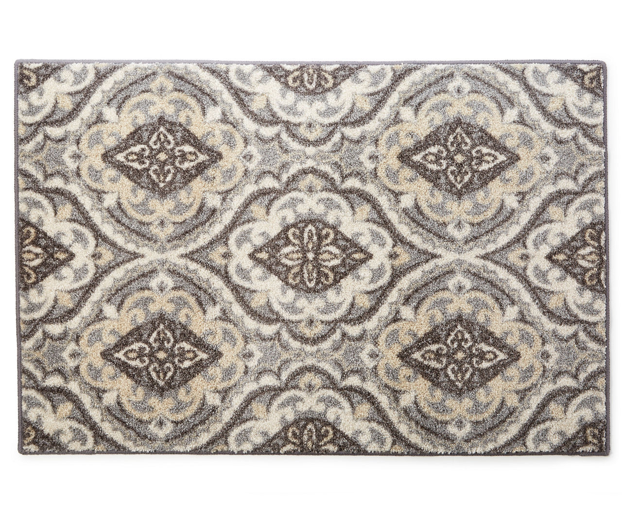Timeless Medallions Gray & Cream Accent Rug, (2'6" x 3'10")