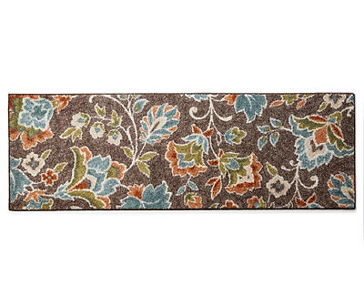 Living Colors Medley Brown Flowers Jacobean Accent Rugs