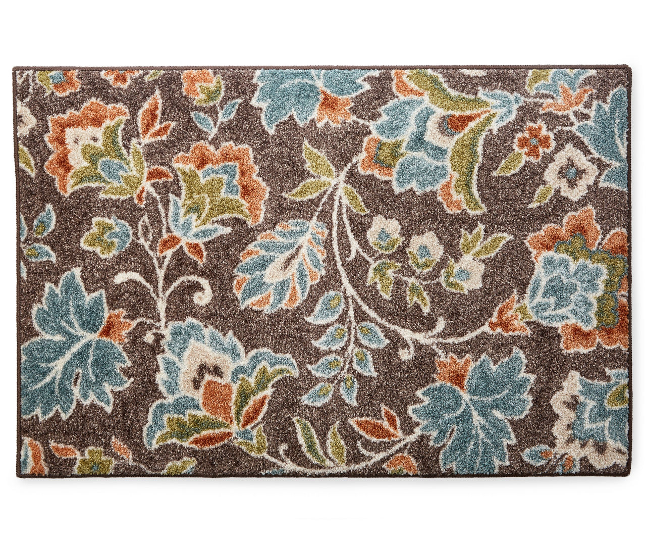 Medley Brown Jacobean Floral Accent Rug, (2'6" x 3'10")