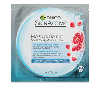 Garnier SkinActive Super Hydrating Sheet Mask, Hydrating Oil-Free, 1 kit