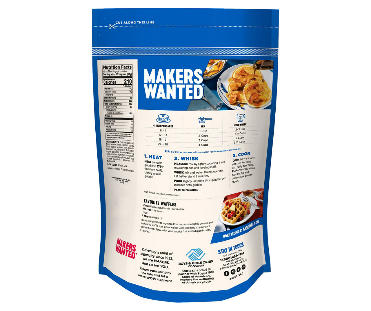 Krusteaz Buttermilk Pancake Mix, 5 Lb
