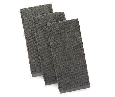 Kitchen Towel, Gray, 3-Pack