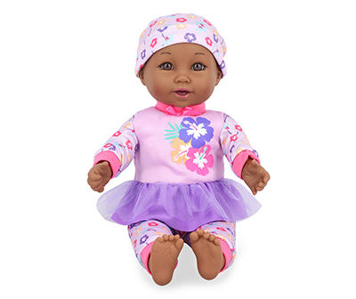 Talking Baby Doll in Purple Dress