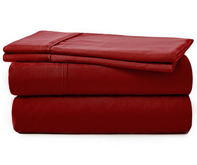 Red Rhubarb Queen 4-Piece Cooling Sheet Set