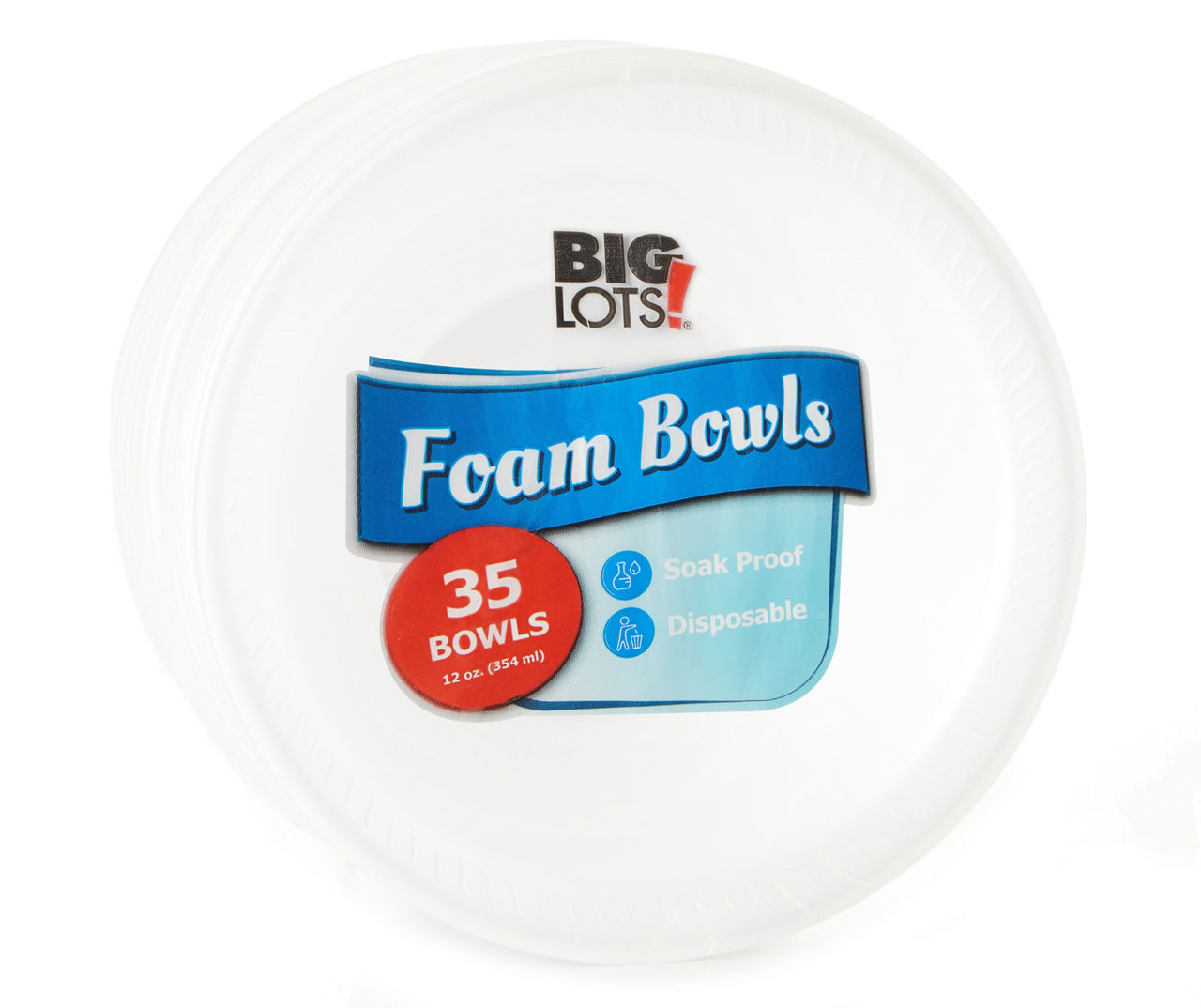 Big Lots Foam Bowls, 35 Count, 12 Oz.