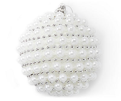 Bead & Pearl Ball 4-Piece Ornament Set