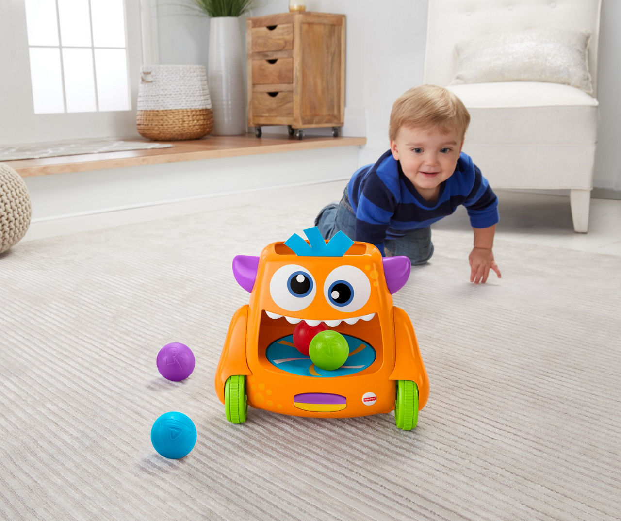 Fisher price zoom discount and crawl monster