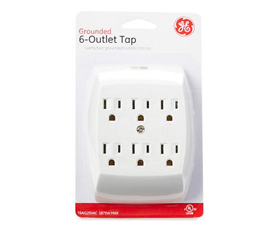 White 6-Outlet Indoor Wall Tap