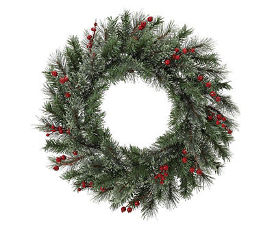 24" Cashmere Pine & Berry Wreath