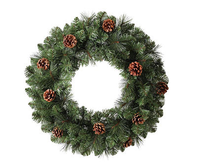 24" Hardneedle Pinecone Wreath