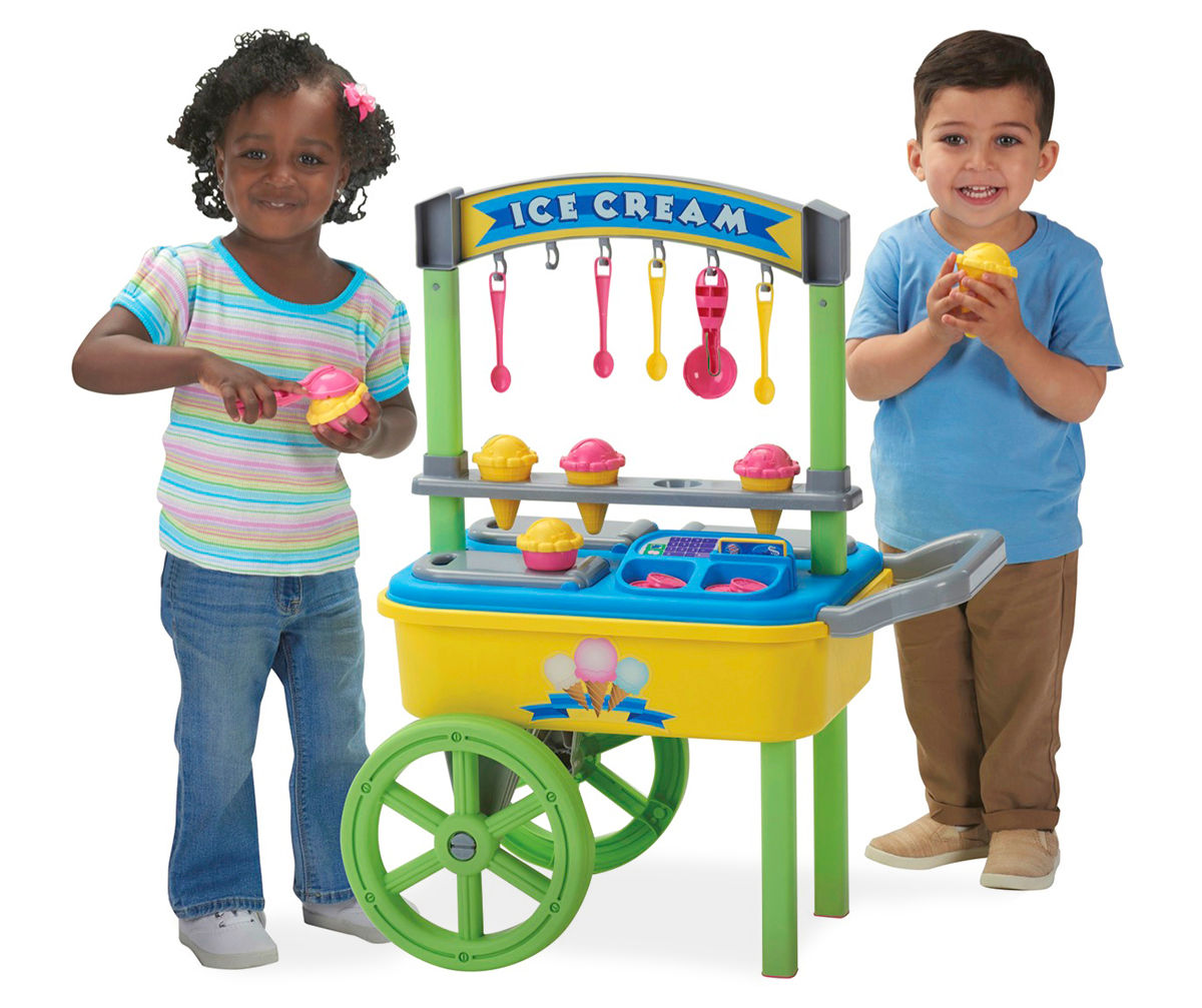 American plastic ice store cream cart