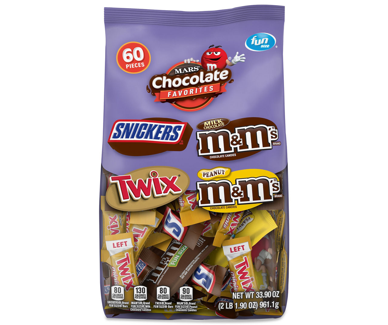 Mars Chocolate Favorites & More Fun Size Variety Bag, 60 ct - Baker's