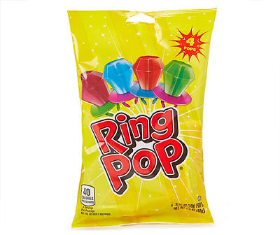 RING POP 4 COUNT PEG BAG