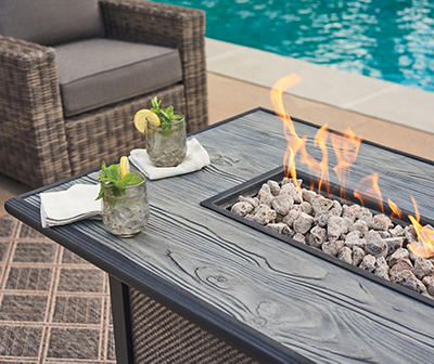 Shadow Creek Gas Fire Pit Table, (48" x 30")