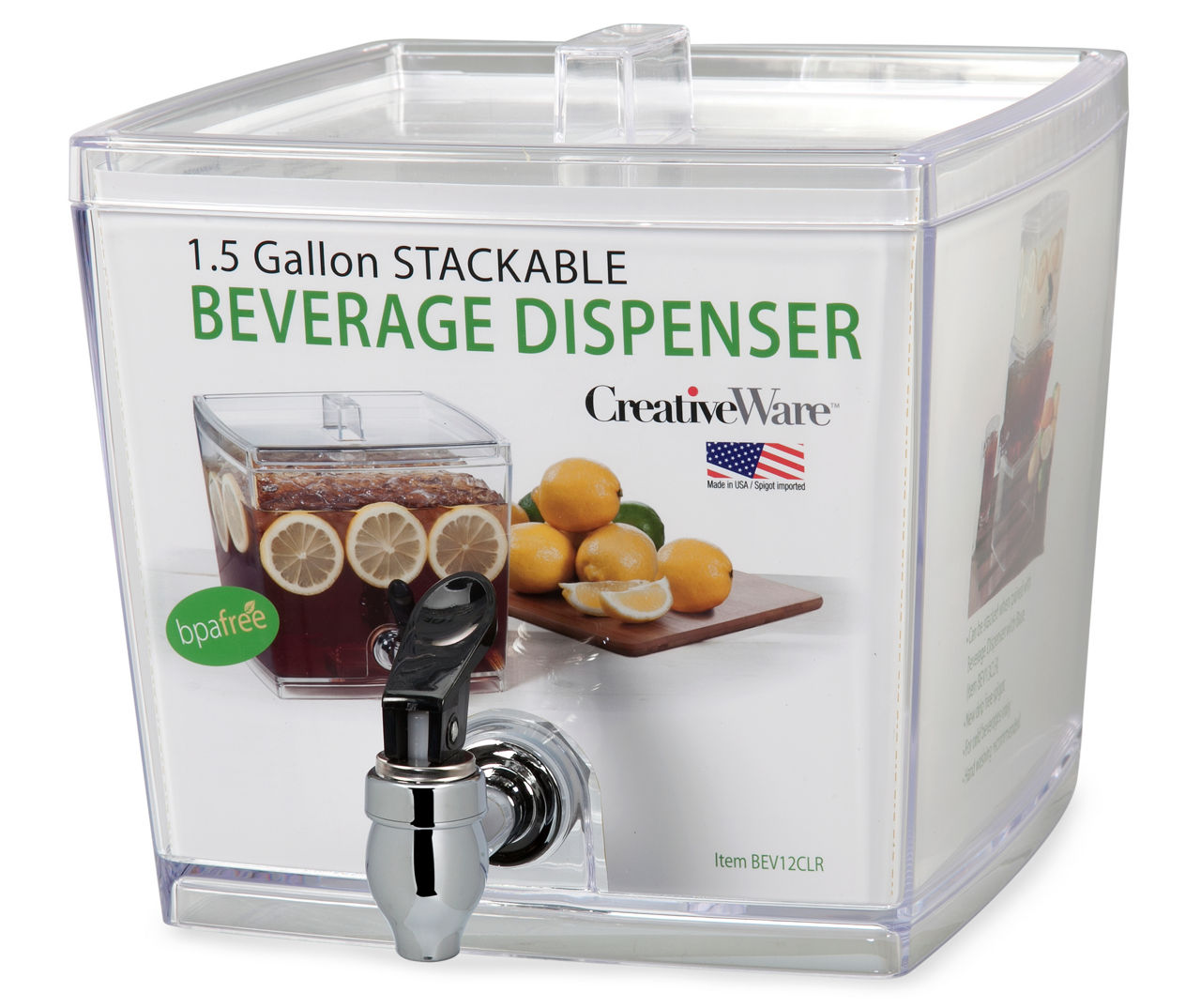 Beverage Dispenser with Stand - (2 Count) Stackable 2 Gallon