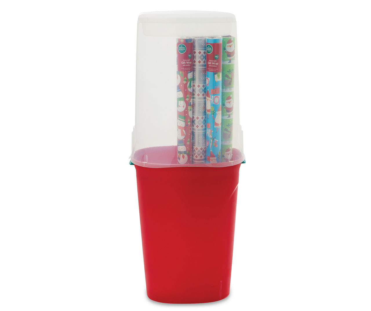 Simplify 8.66-in-in x 0.1-in-in 10-Roll Clear Wrapping Paper Storage  Container in the Wrapping Paper Storage department at