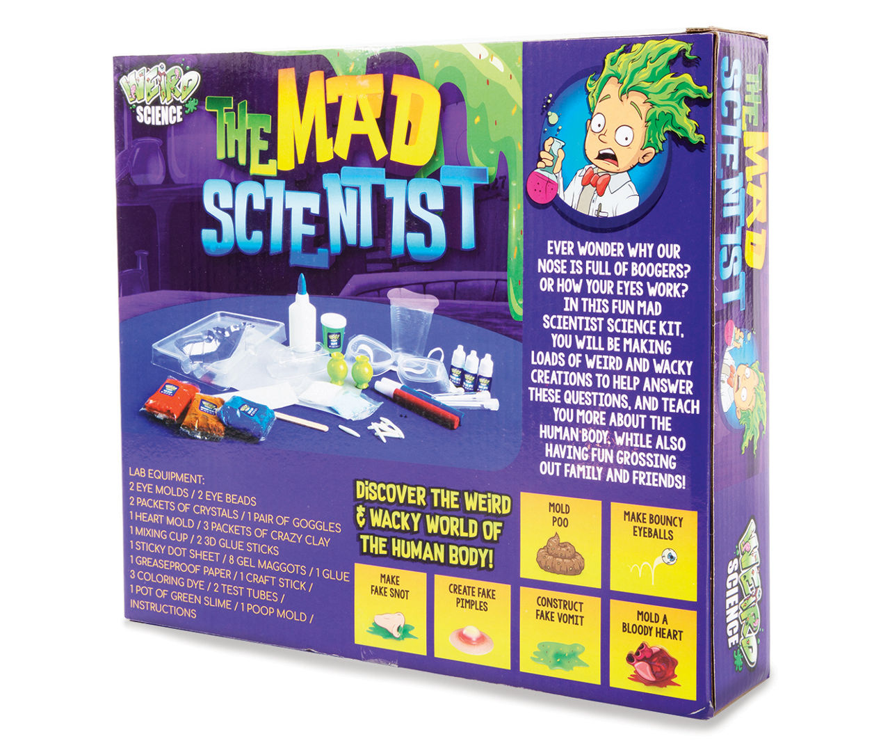 Weird Science 4 In 1 Mega Science Lab Create Alien Zombie Slime Educational Toy 