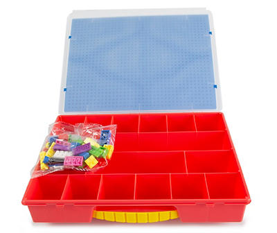 Red & Blue Building Blocks Storage Case with 50 Block Pieces