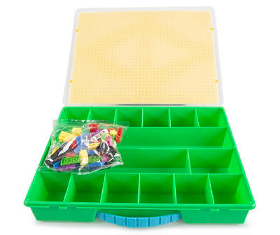 Green & Yellow Building Blocks Storage Case with 50 Block Pieces