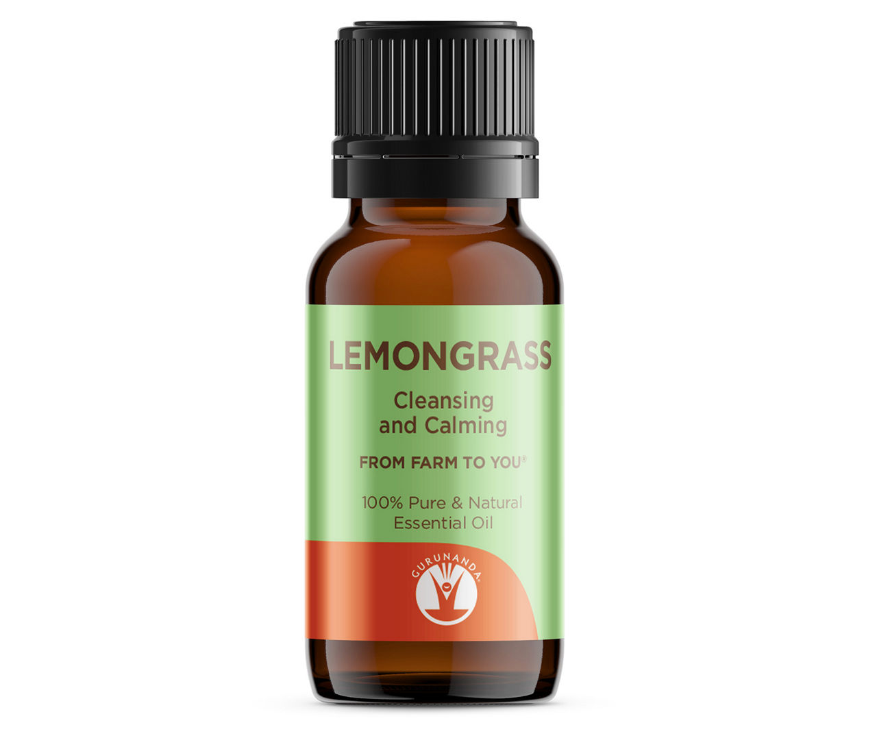 Guru Nanda 2-Pack 15ml Lemongrass Essential Oil White