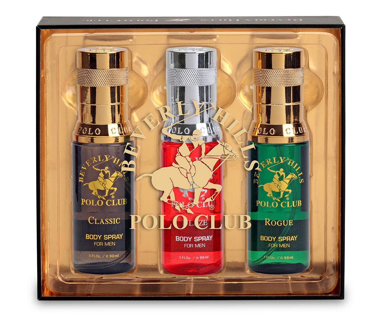 Beverly Hills Polo Club Men s Classic Body Spray Gift Set 3 Pack