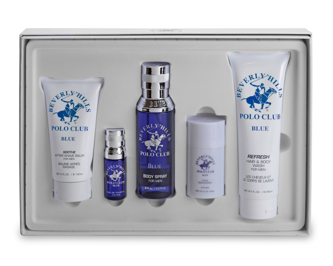 Beverly Hills Polo Club Men's Blue Gift Set, 5-Pack | Big Lots