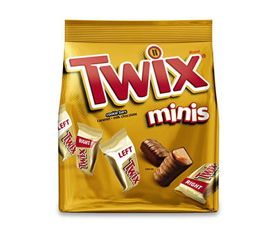 TWIX Caramel Minis Size Chocolate Cookie Bar Candy Bag, 9.7 oz