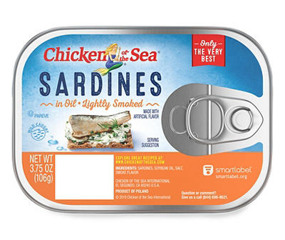 Chicken of the Sea Smoked Sardines in Oil 3.75 ounces
