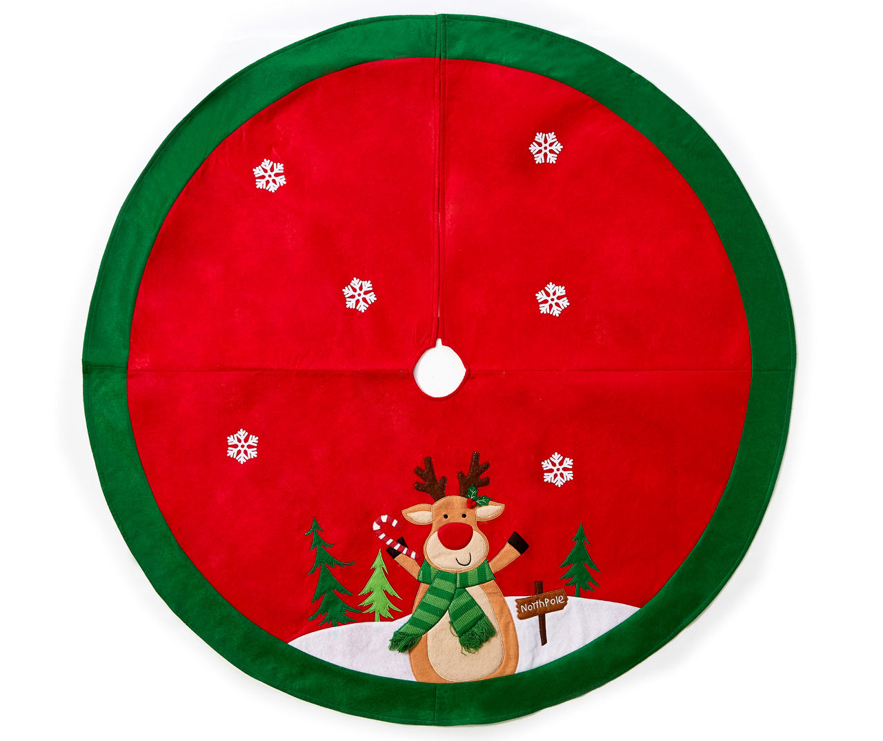 Winter Wonder Lane Reindeer Felt Tree Skirt, (48