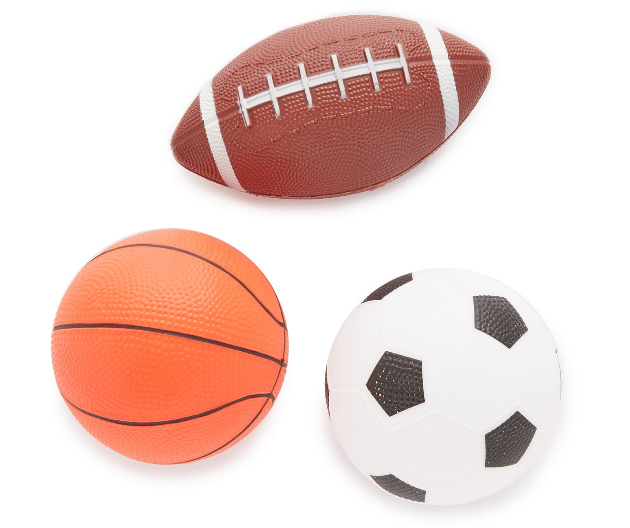 Set of 4 Sports Balls for Kids (Soccer Ball, Basketball, Football