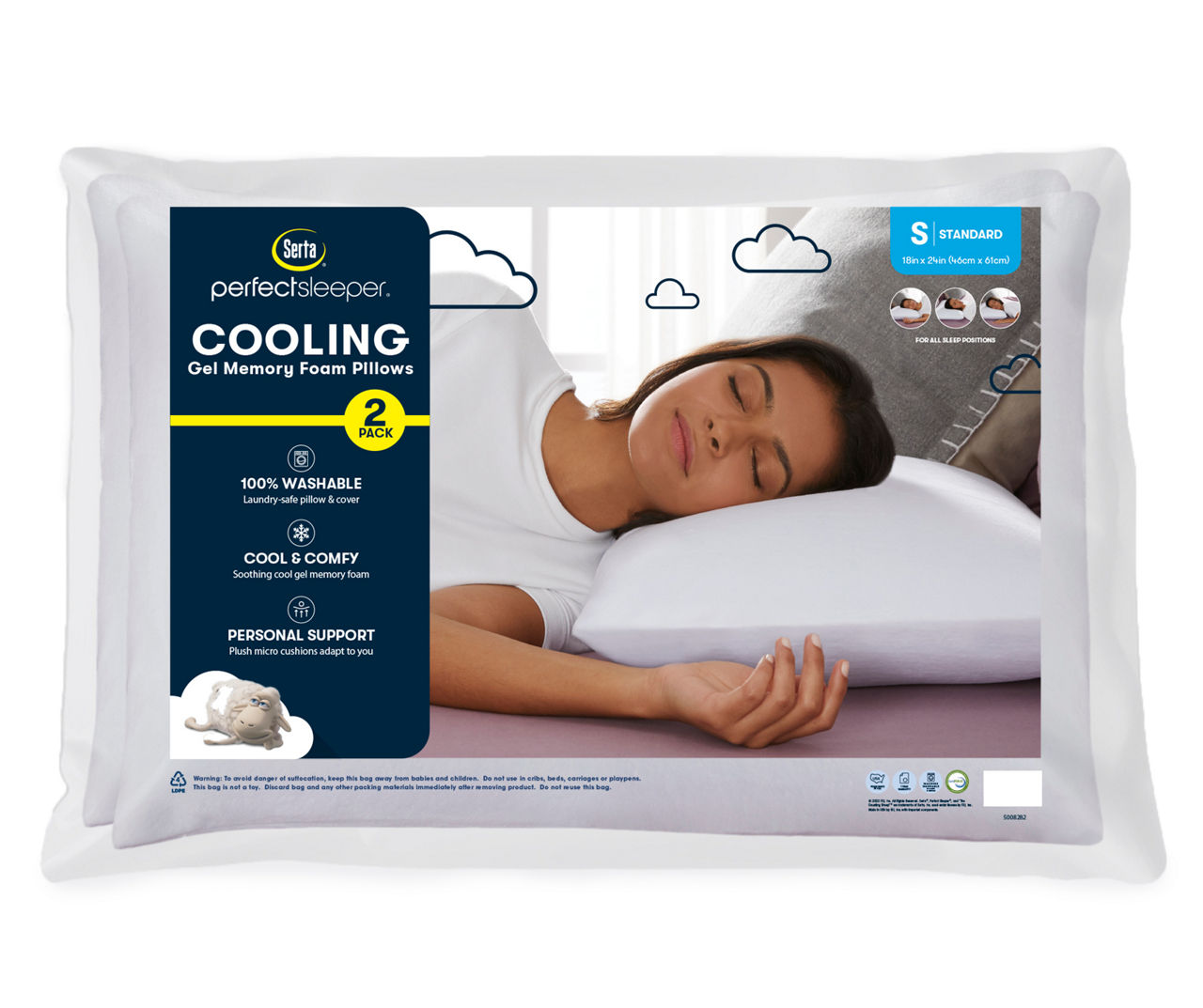 Serta Perfect Sleeper - Cooling Foam Pillows, 2-Pack