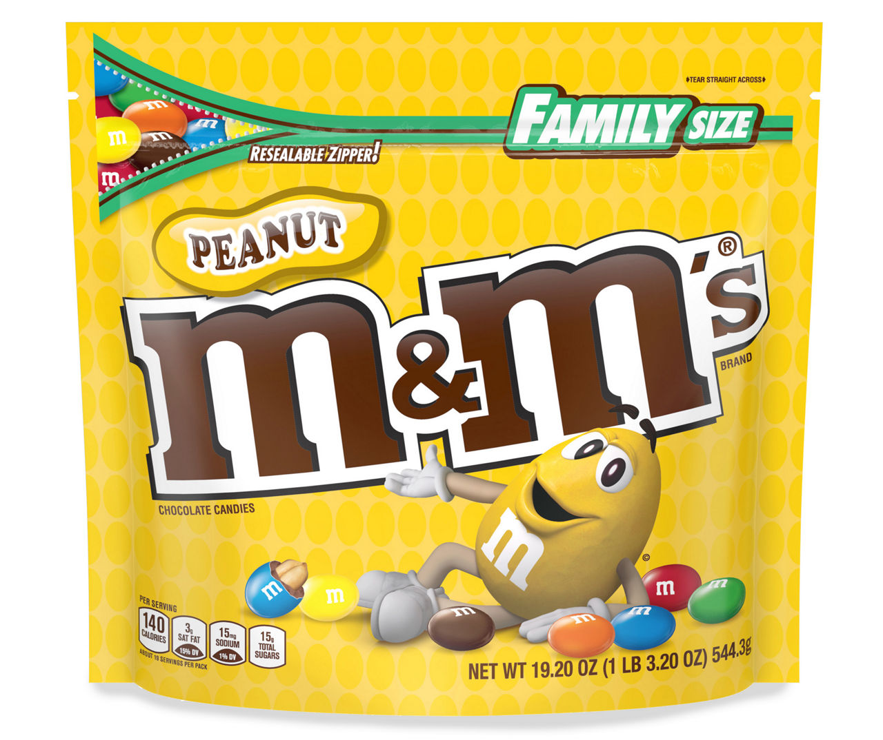 Peanut Milk Chocolate M&M's Candy - 1 Pound Bag