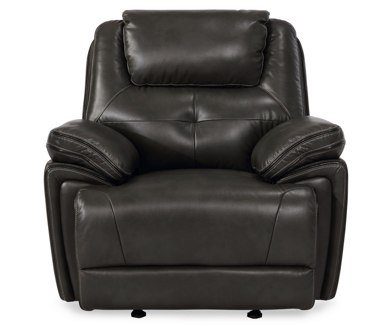 Granger Dark Gray Faux Leather Glider Recliner | Big Lots