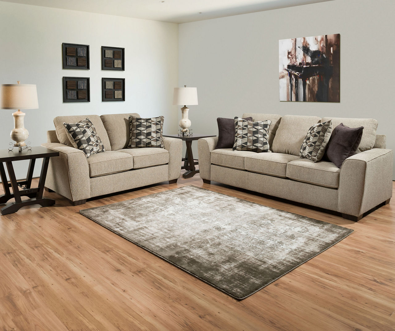 Horizon Tan Chenille Sofa