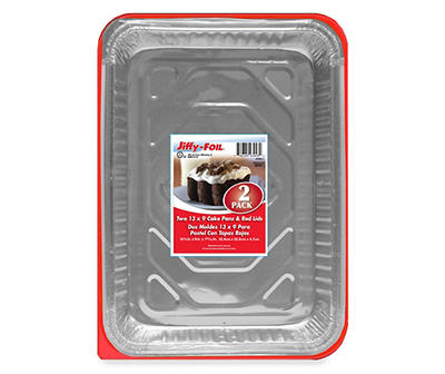 Aluminum Cake Pans with Lids, 2-Pack