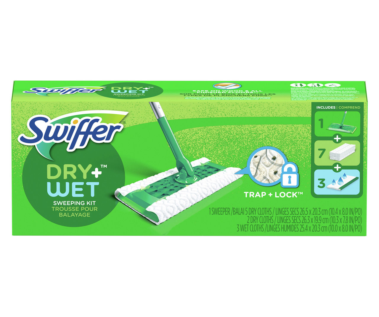  Swiffer Sweeper 2-in-1 Mops for Floor Cleaning, Dry