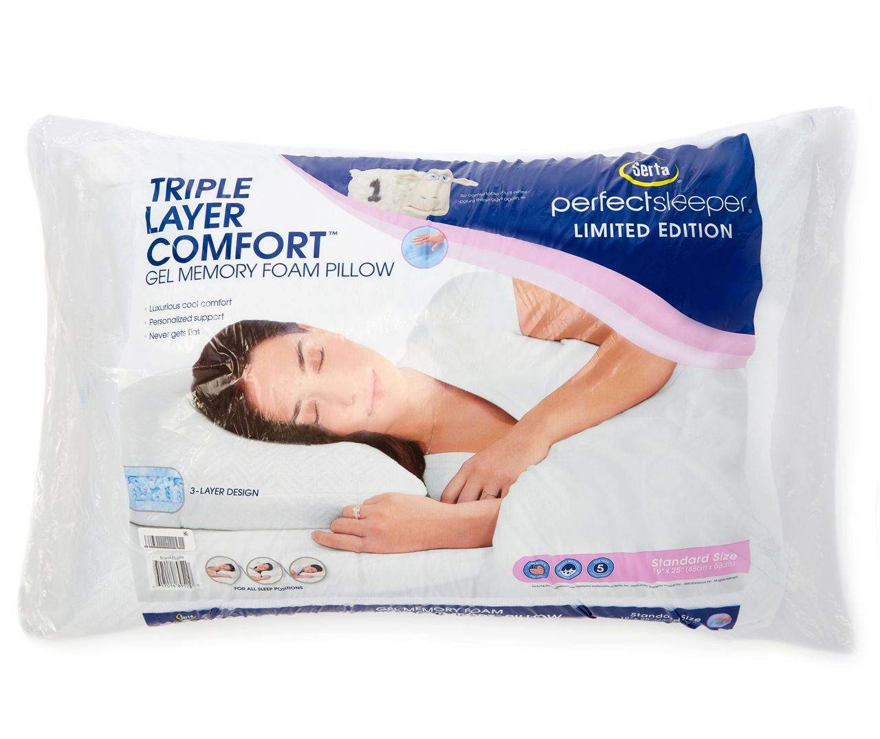 Serta triple 2025 layer comfort pillow