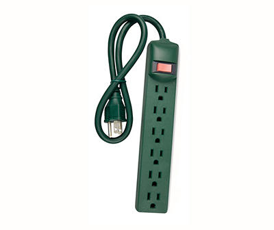 Green 6-Outlet Power Strip