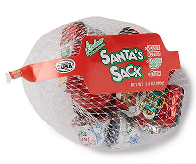 Santa's Sack Assorted Chocolate Candy, 3.4 Oz.