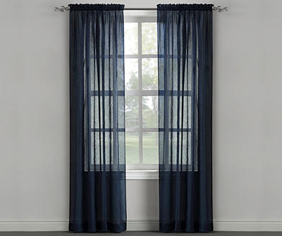 Just Home Crushed Single Curtain Panels