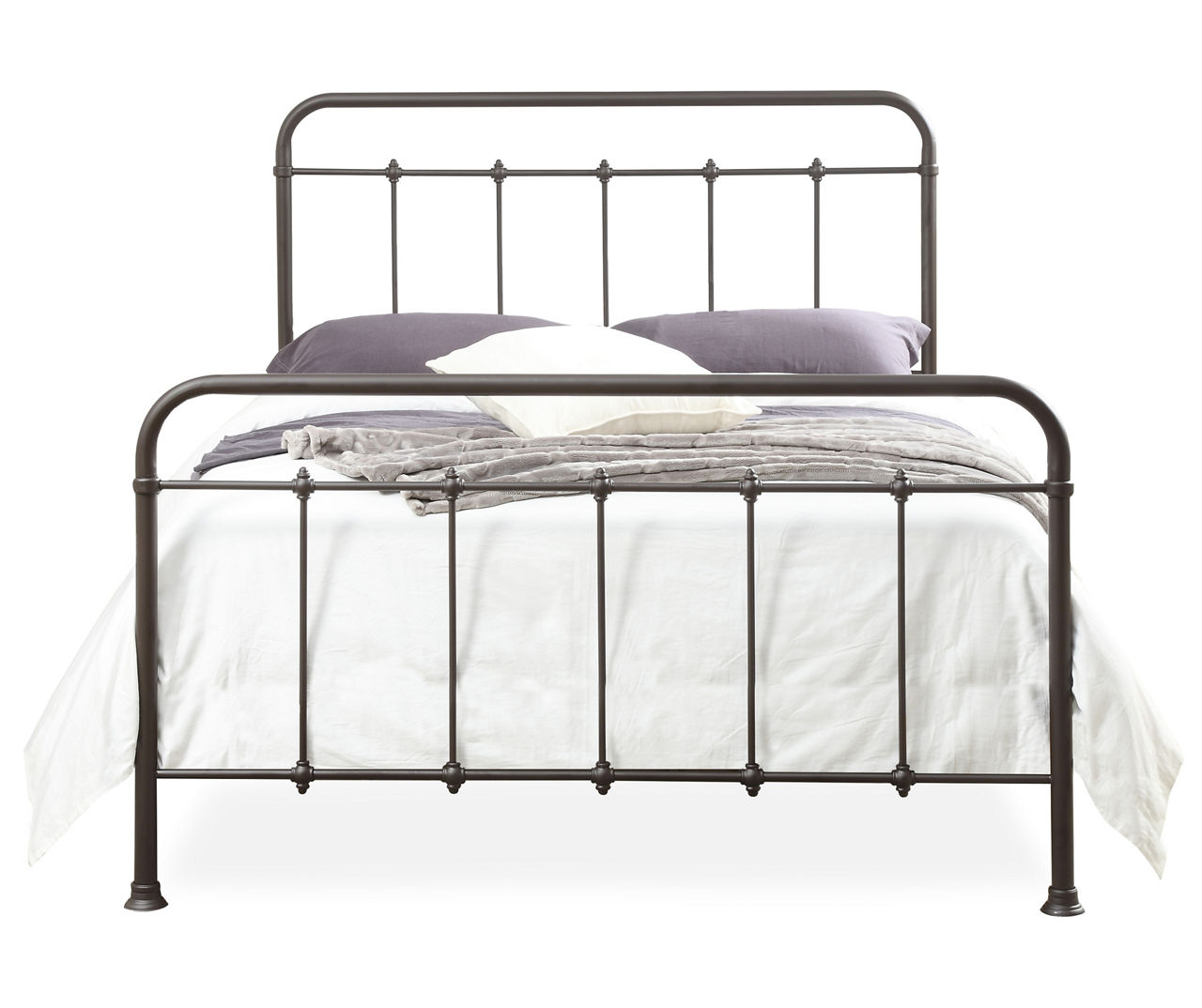 Brown Metal Curved Queen Bed | Big Lots